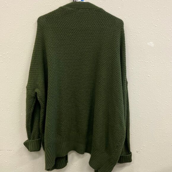 Betseys boutique shop Olive Green Pocket Knit Cardigan small 740 - Picture 5 of 5